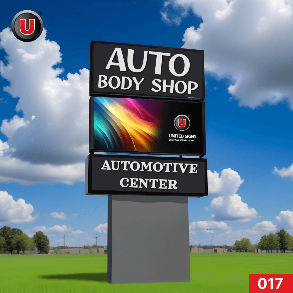 P8 (8mm) 6'h x 8'w Digital LED Business Sign 017 - Commercial Outdoor Sign Board