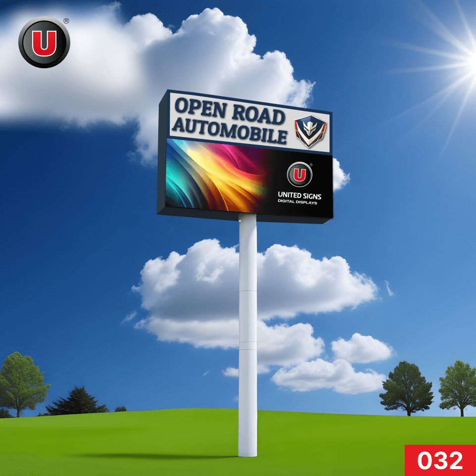 P8 (8mm) 5'h x 8'w Digital LED Business Sign 032 - Full Turnkey Sign Solution