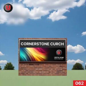 P8 (8mm) 3'h x 6'w LED Digital Church Sign 062 - Lifetime Parts Warranty