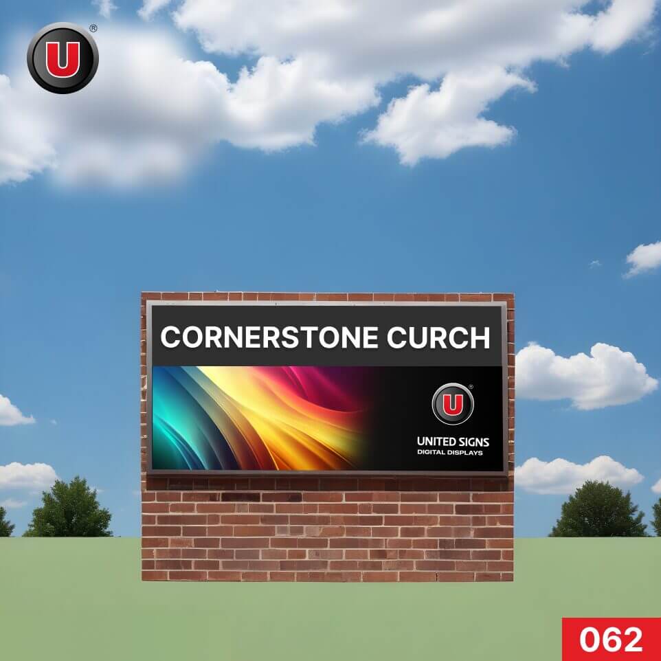 P8 (8mm) 3'h x 6'w LED Digital Church Sign 062 - Lifetime Parts Warranty