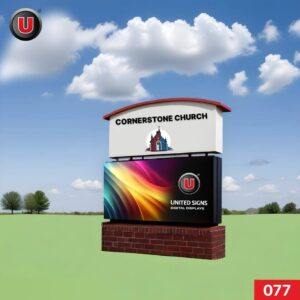 P8 (8mm) 4'h x 8'w Digital LED Church Sign 077 - Financing Available!
