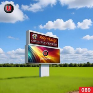 P8 (8mm) 4'h x 8'w Digital LED Church Sign 089