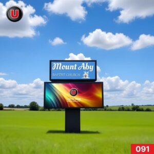 P8 (8mm) 4'h x 8'w Digital LED Church Sign 091