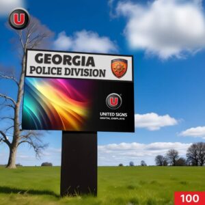 P8 (8mm) 4'h x 8'w LED Digital Government Sign 100 - Front and rear maintenance