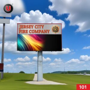 P8 (8mm) 3'h x 8'w LED Digital Government Pole Sign 101 - Lifetime Support