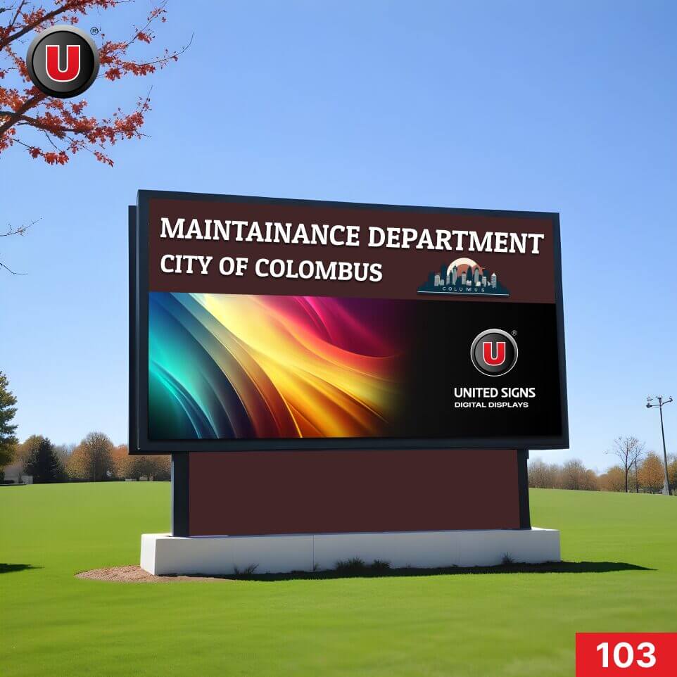 P8 (8mm) 3'h x 6'w LED Digital Government Sign 103 - Free Lifetime Support