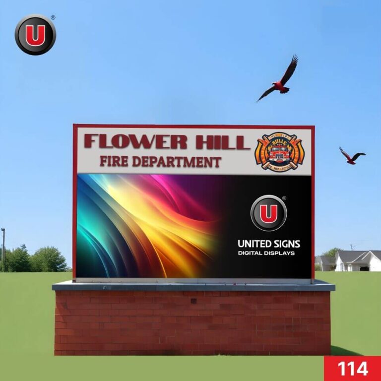 P8 (8mm) 3’h x 6’w Digital LED Government Sign 114 – Message Board Digital Display