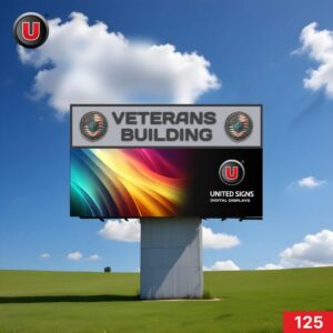 P8 (8mm) 3'h x 10'w LED Digital Government Pylon Sign 125 - WiFi Control