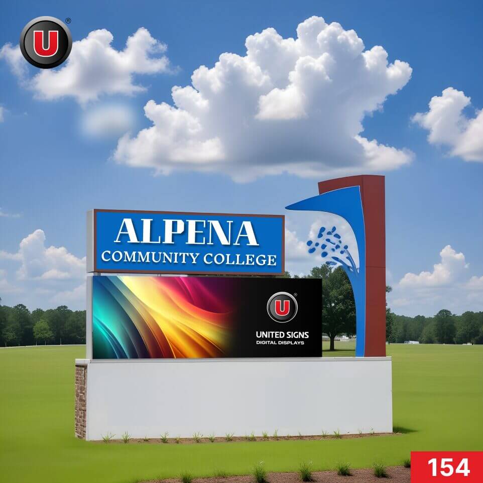 P8 (8mm) 3'h x 10'w LED Digital School Sign 154 - High Resolutions