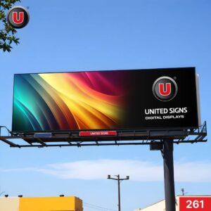 14'h x 48'w Digital LED Billboard Display 261 - Support Text, Image & Video