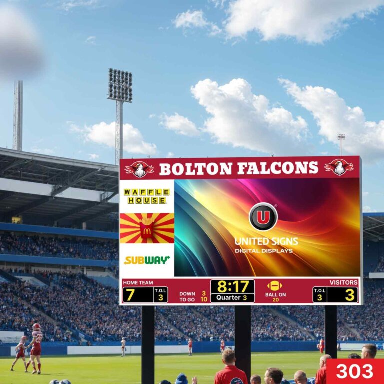 8’h x 20’w LED Digital Scoreboard Display Panel 303 – Lifetime Support