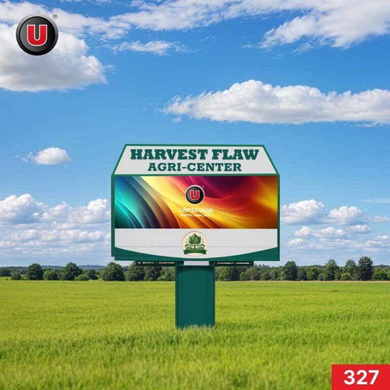 P8 (8mm) 4’h x 8’w Digital LED Business Sign 327