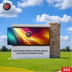 P8 (8mm) 4'h x 12'w Digital LED Monument Sign 343