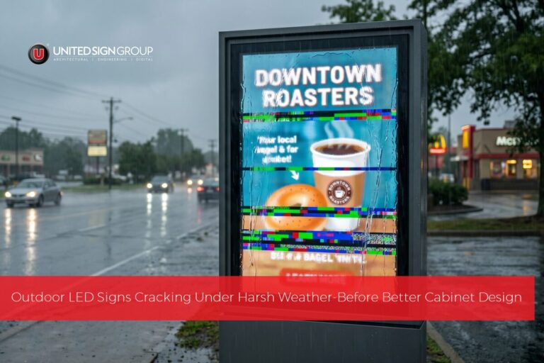 Why Outdoor LED Signs Fail in Harsh Weather – And How Better Cabinet Design Prevents It